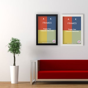 A4 A3 A2 A1 White and Black Picture Frames | Colourful New Parents Gifts Photo Frame | Modern Picture Frame Gift for new Mom