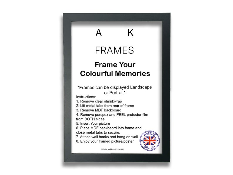 Thin Black and White A2 A3 A4 A5 Photo Frame Picture Frames Etsy UK