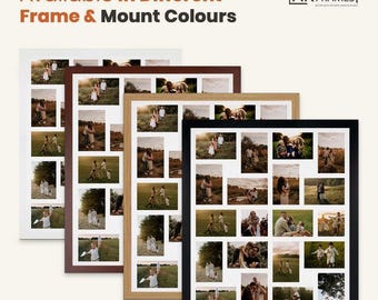 Multi Picture Frame – Family Photo Collage Frame, Available in Various Sizes & Colors, Classic Style