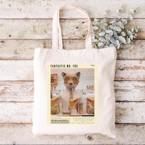 Fantastic Mr. Fox Cotton Canvas Tote Bag - Wes Anderson - gifts for cinephiles