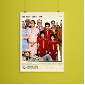 The Royal Tenenbaums  Movie Poster - DIGITAL DOWNLOAD - &quot;8x10&quot; inches