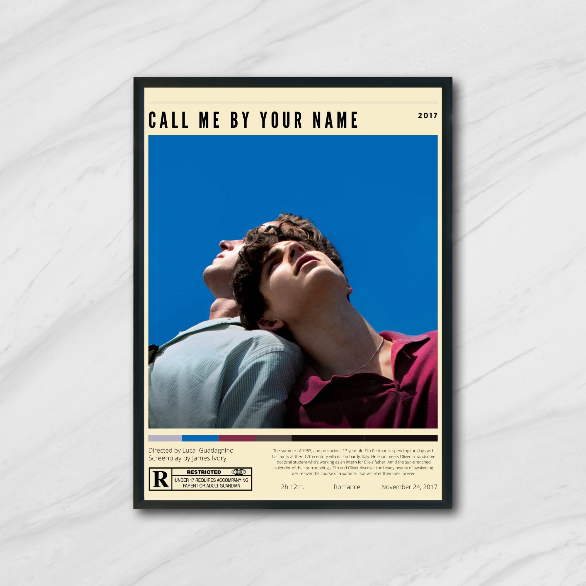 Call Me by Your Name Movie Poster - DIGITAL DOWNLOAD - "8x10" Inches - Etsy