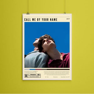 Call Me By Your Name Movie poster - DIGITAL DOWNLOAD - &quot;8x10&quot; inches