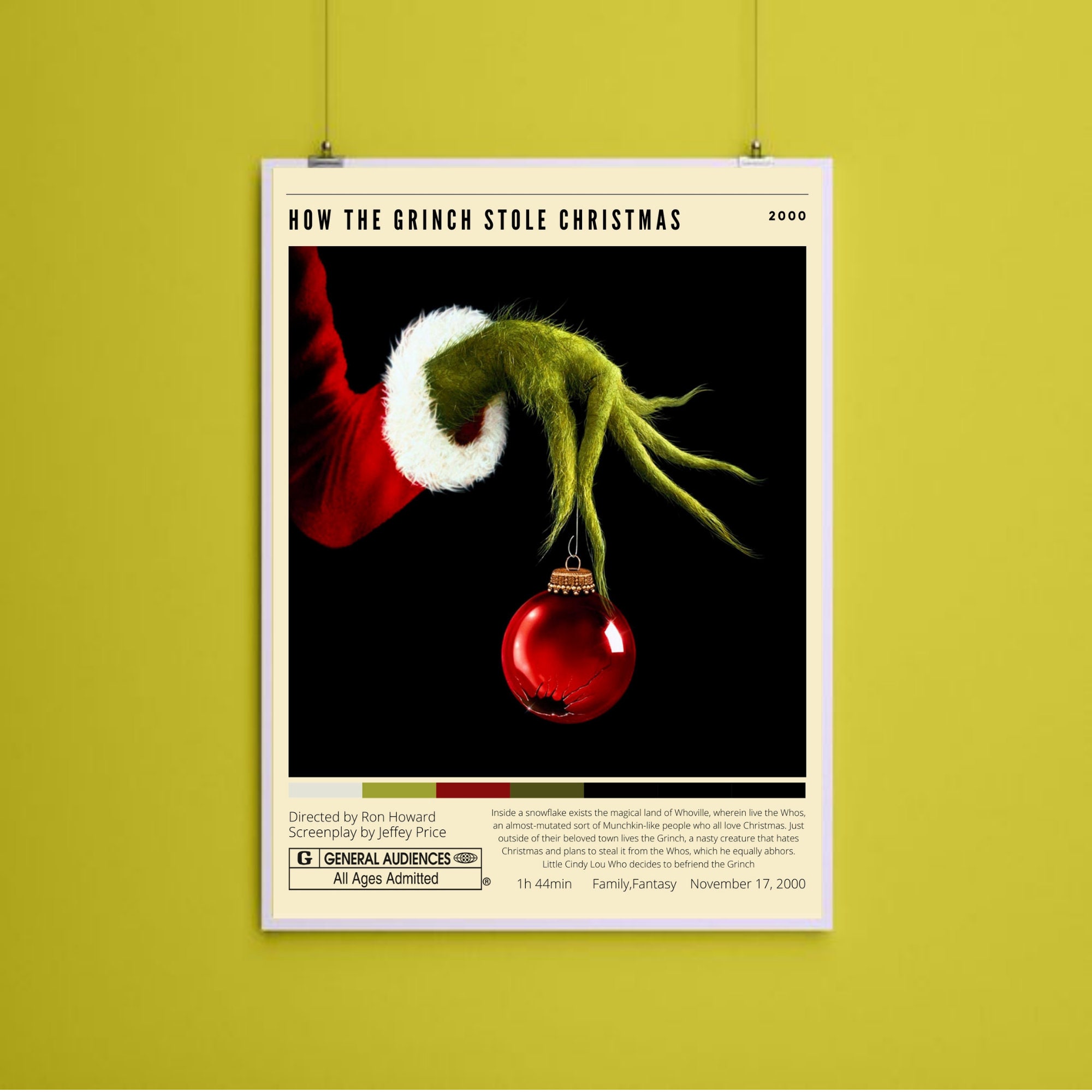How The Grinch Stole Christmas 2022 Impawards How The Grinch Stole Christmas Retro Movie Poster Digital | Etsy Canada