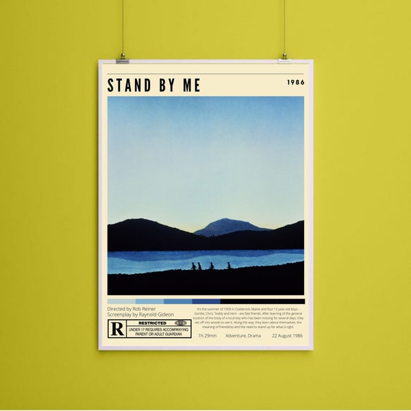 Stand By Me-filmposter - digitale download - "8 x 10" inch
