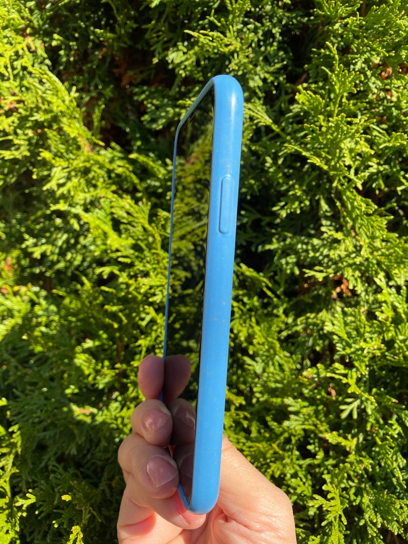 Earth friendly Natural bamboo fibres Ocean Blue iPhone case XS Max Biodegradable XR iPhone XXS 100/% Compostable