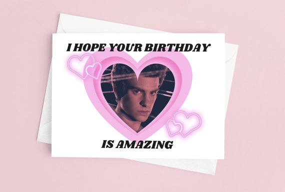 Digital Download Andrew Garfield Amazing Birthday Blank Card - Etsy
