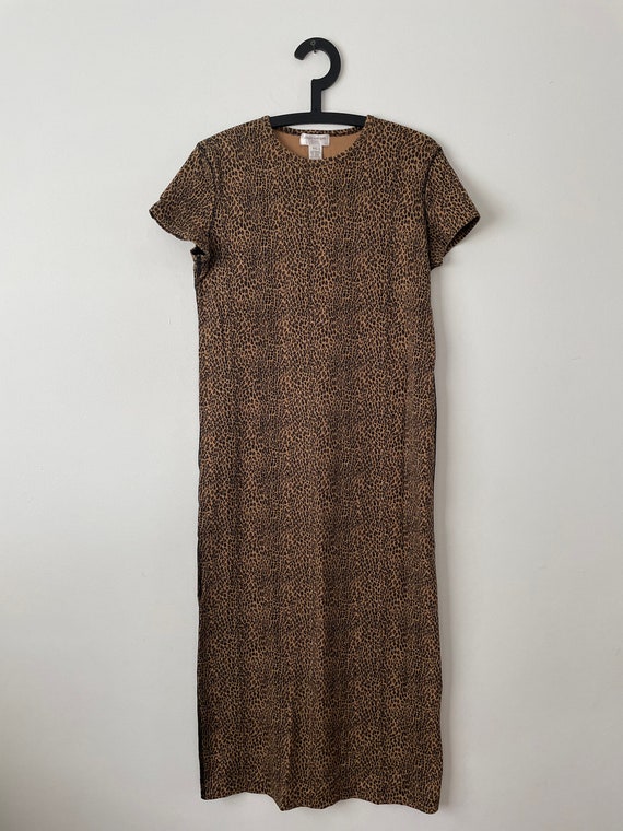 Vintage LEOPARD T-Shirt Dress