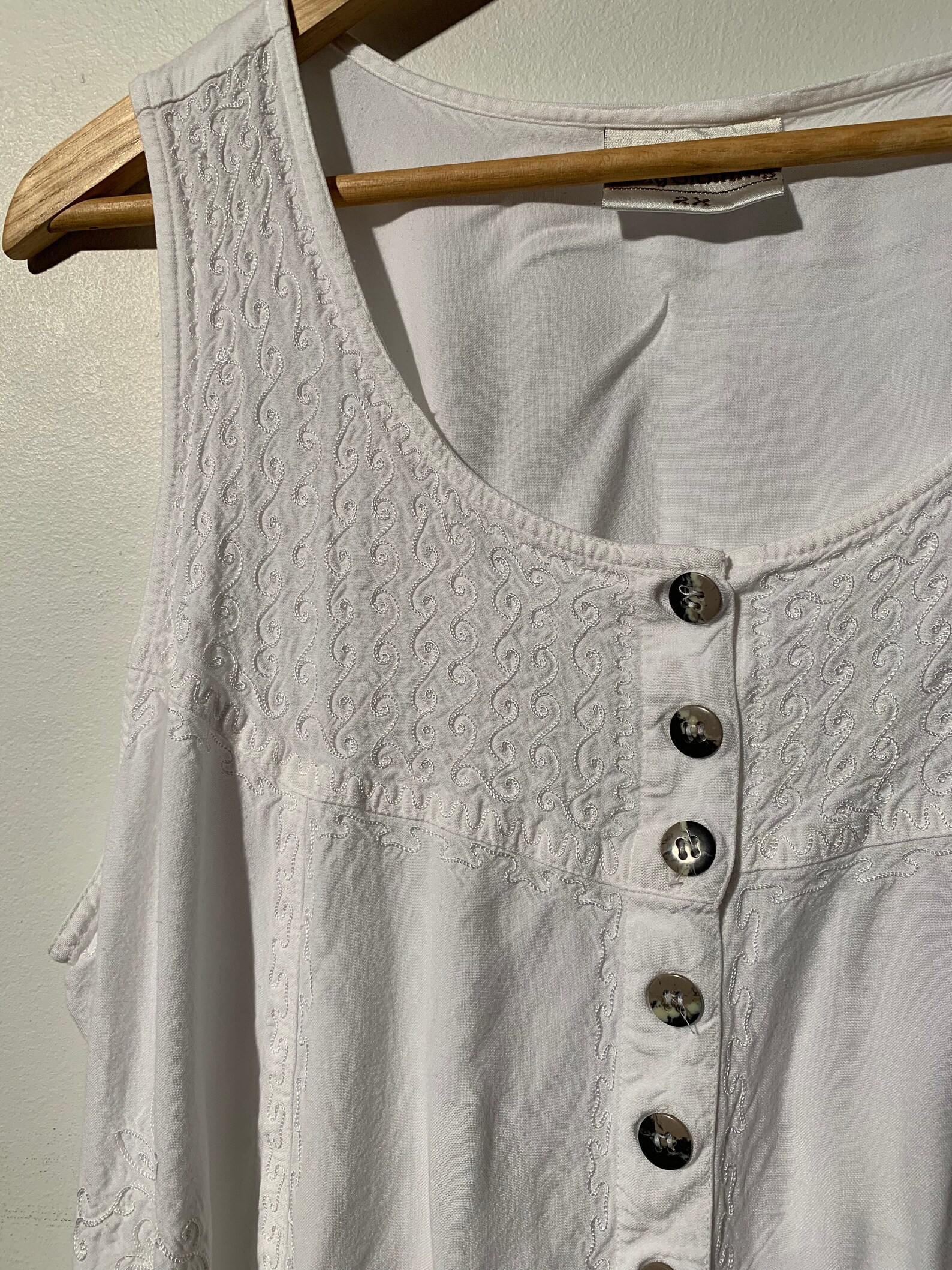 Vintage HolyClothing White Button Up dress | Etsy