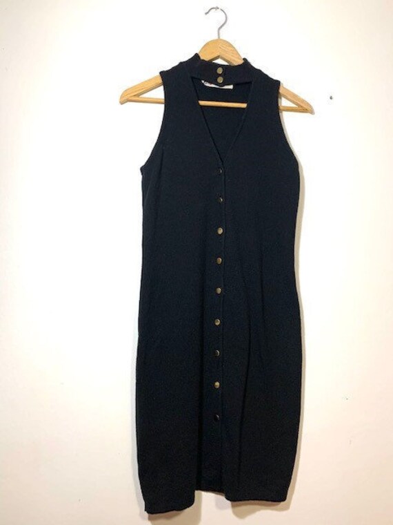 Vintage black sweater vest dress