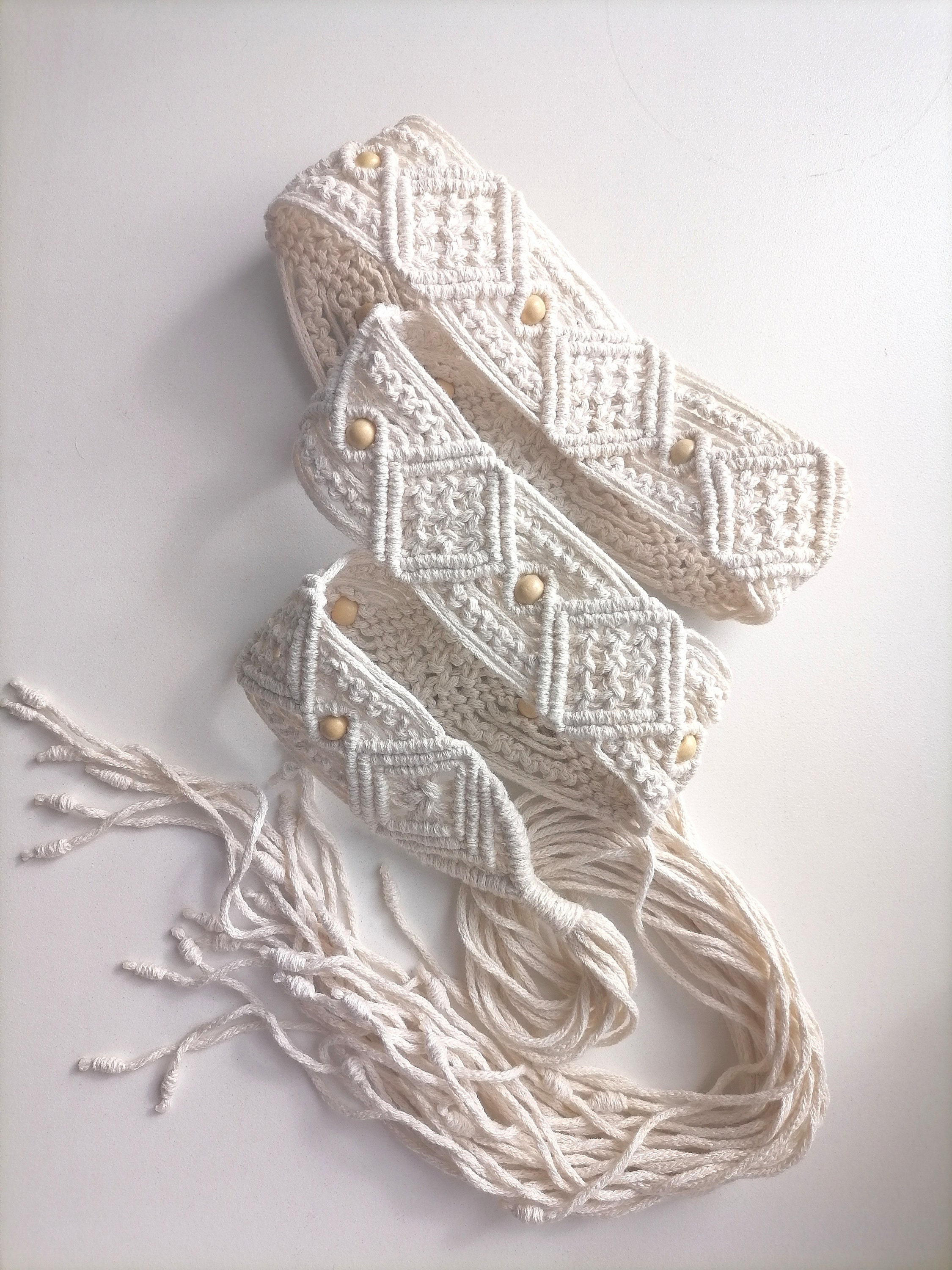 Macrame cotton macrame belt belt cotton belt textile Etsy