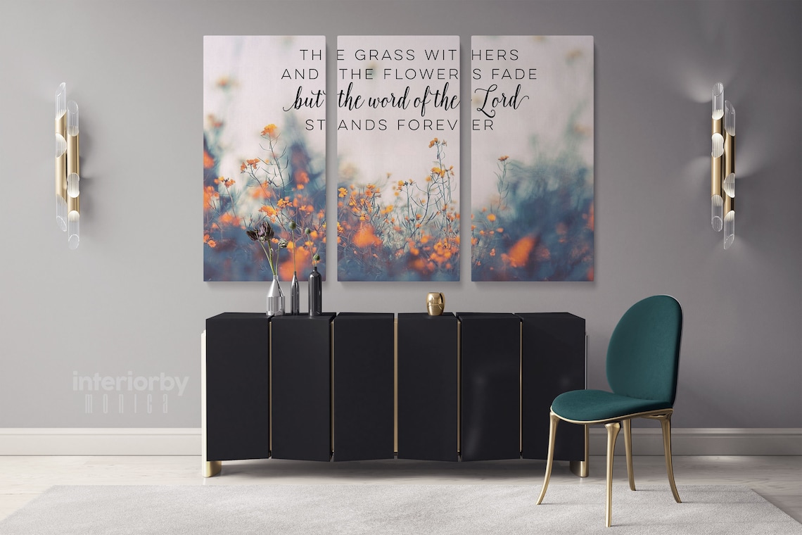Holy Bible Verse Art Canvas Office Home Decor Scripture Decals Etsy