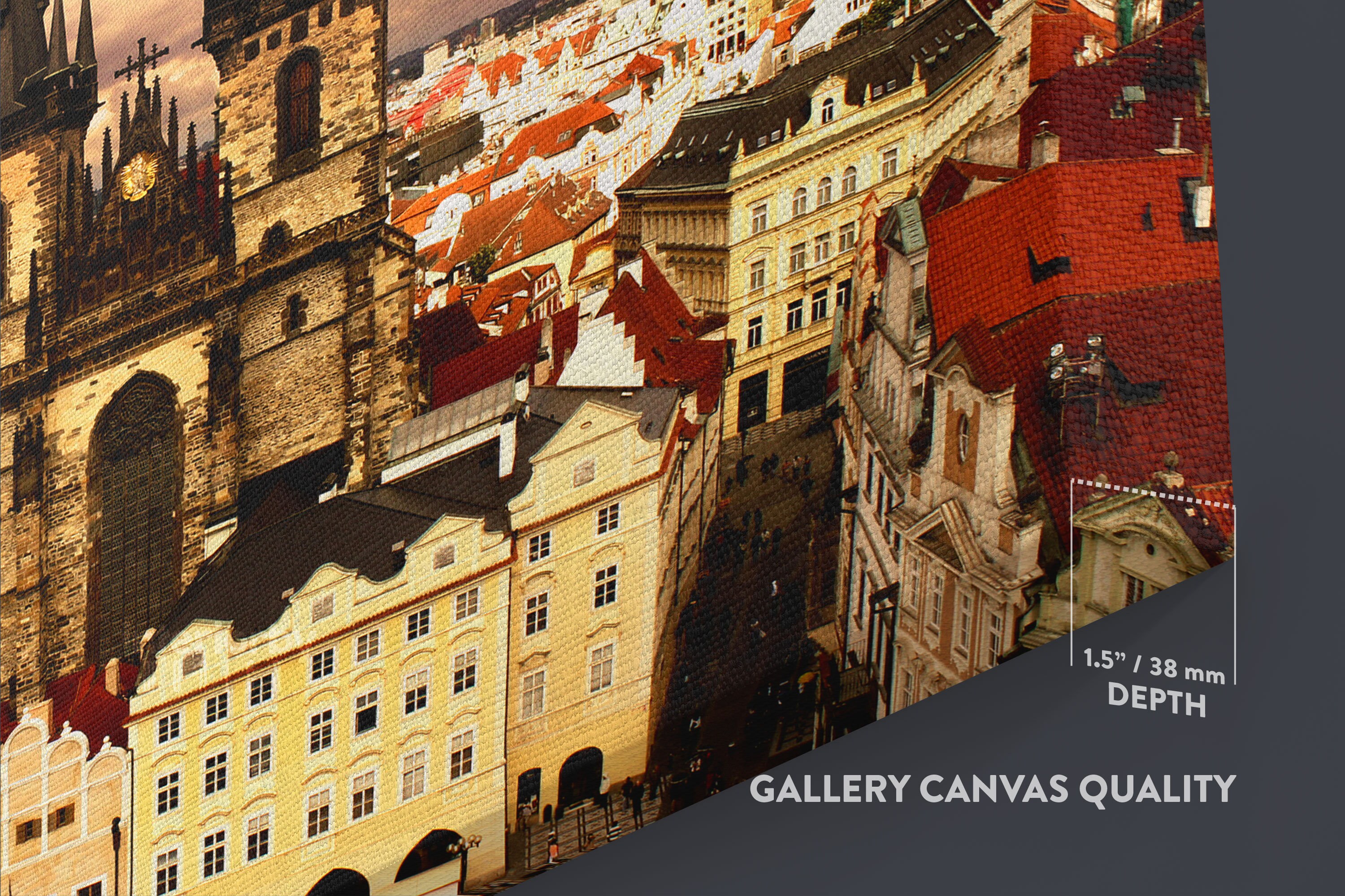 Prague Canvas with Frame Wall Art Photo Czech Republic Print Etsy