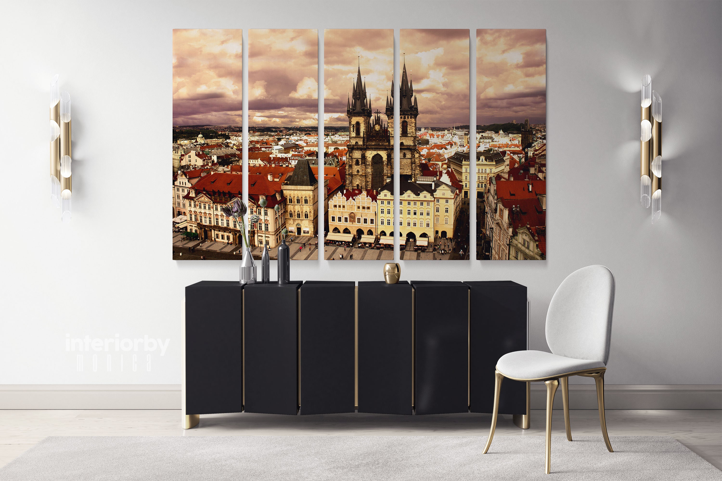 Prague Canvas with Frame Wall Art Photo Czech Republic Print Etsy