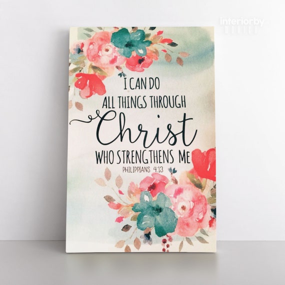 Holy Bible Verse Art Canvas Wall Decor Scripture Canvas Etsy