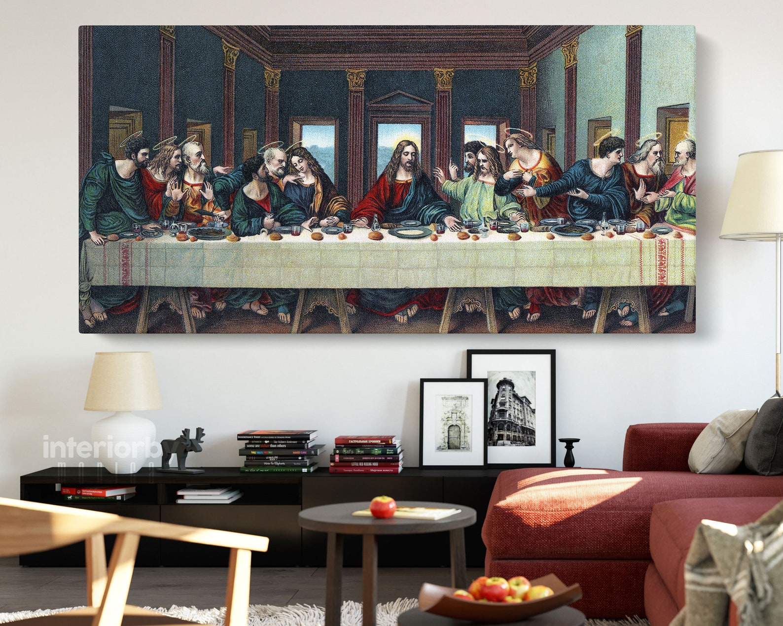 The Last Supper Paintings Framed Wall Art Catholic painting Etsy