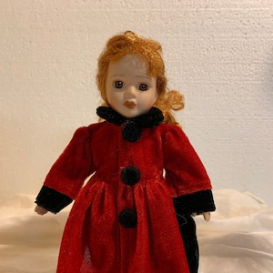Vintage Porcelain Doll, Fine Bisque Porcelain Doll, Handmade and Hand Painted Doll, Vintage Doll, NIB