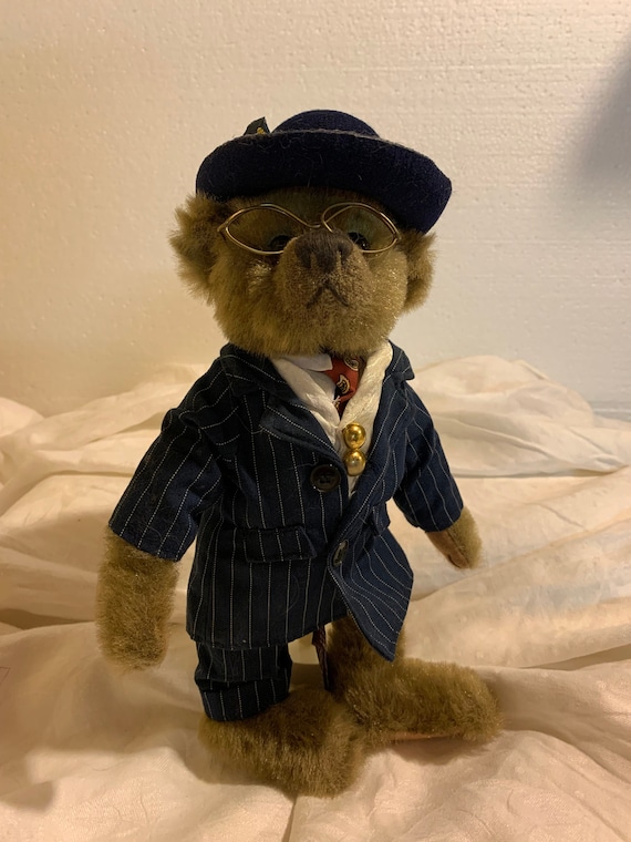 Vintage Brass Button Bears 