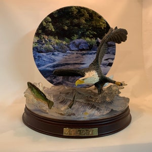 Bill Wieger Air Raid, 4th Issue in Series, Collectible 3-D Plate and Eagle Figurine