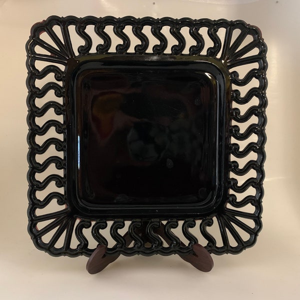 Square Glass Plate Etsy