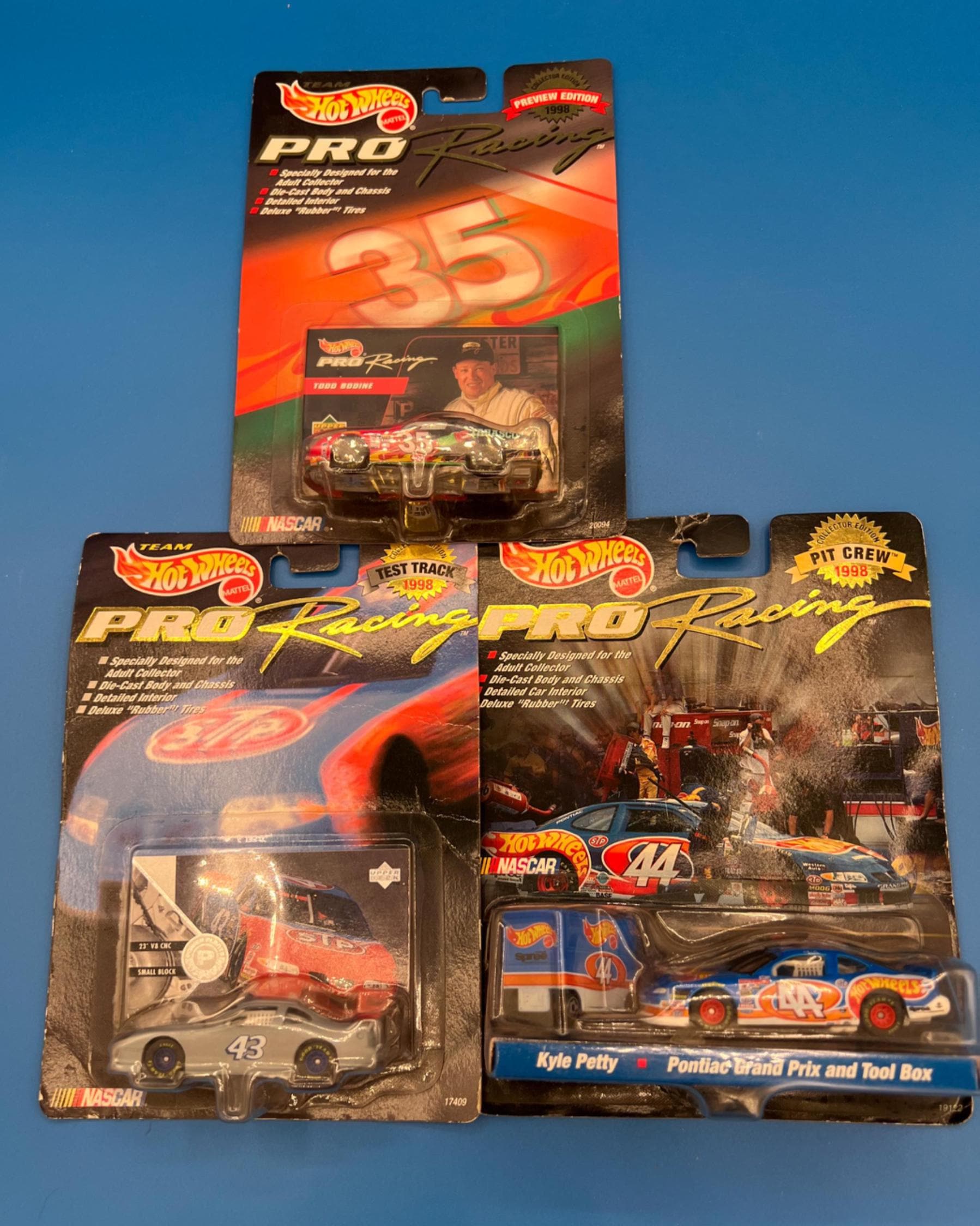 Vintage Hot Wheels Pro Racing Nascar Die Cast Replicas - 3 Car