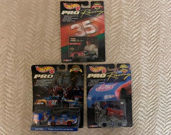 Vintage Team Hot Wheels Pro Racing Collection of Nascar Die Cast