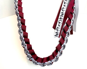 5/8” Figure Skating Lei for Senior Night, Competition Award or Banquet or Graduation. Optional 2025 or 2026 grad ribbon  added in the fringe