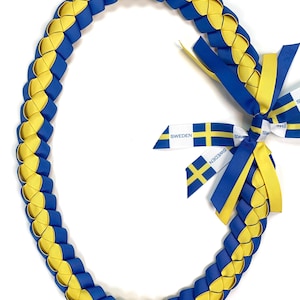 Sweden Ribbon Lei (Choose from 3/8&quot;, 5/8&quot; or 7/8&quot; ribbon widths)
