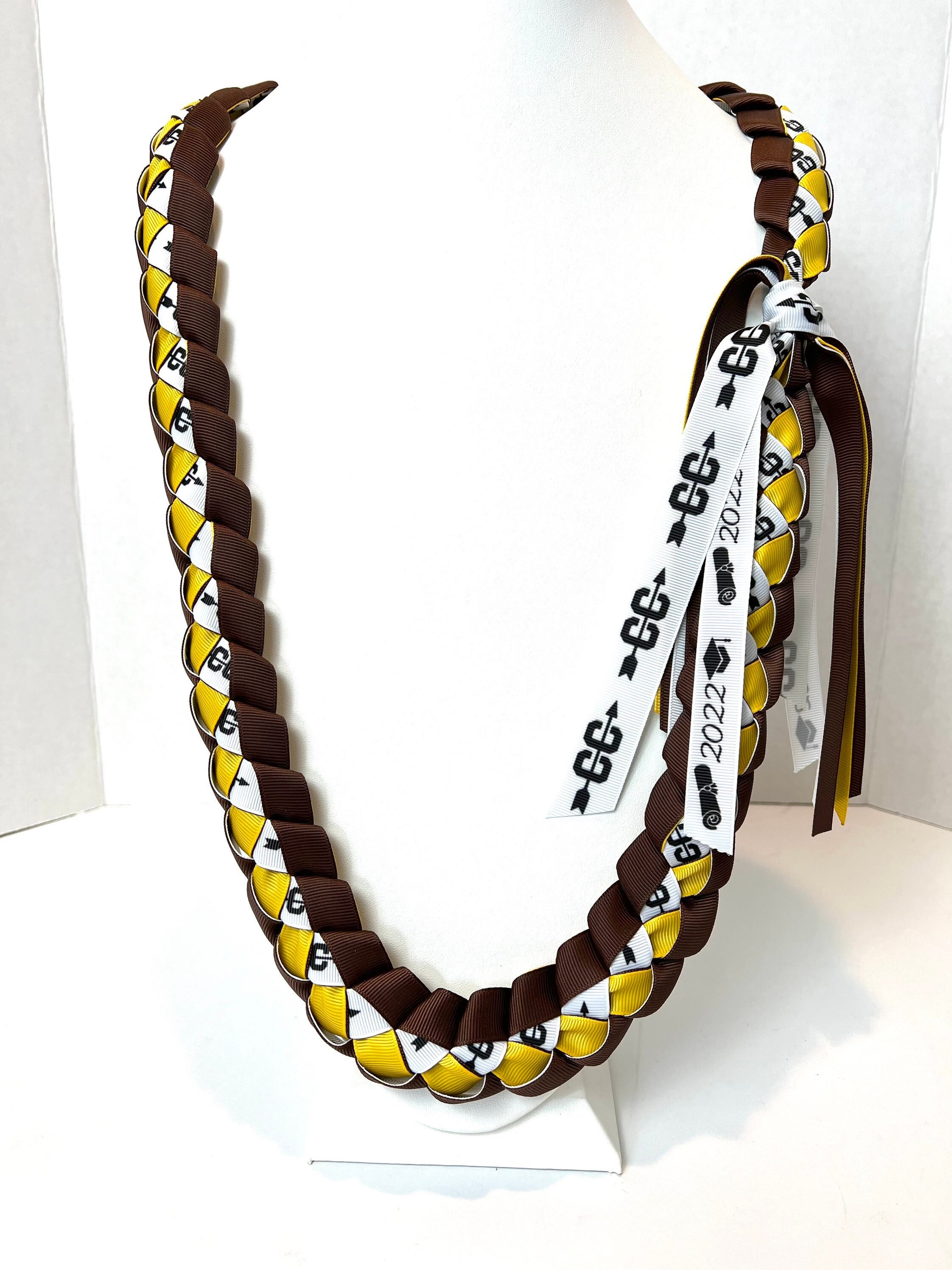 5/8” Cross Country (CC or XC) Ribbon Lei for Graduation, Senior 