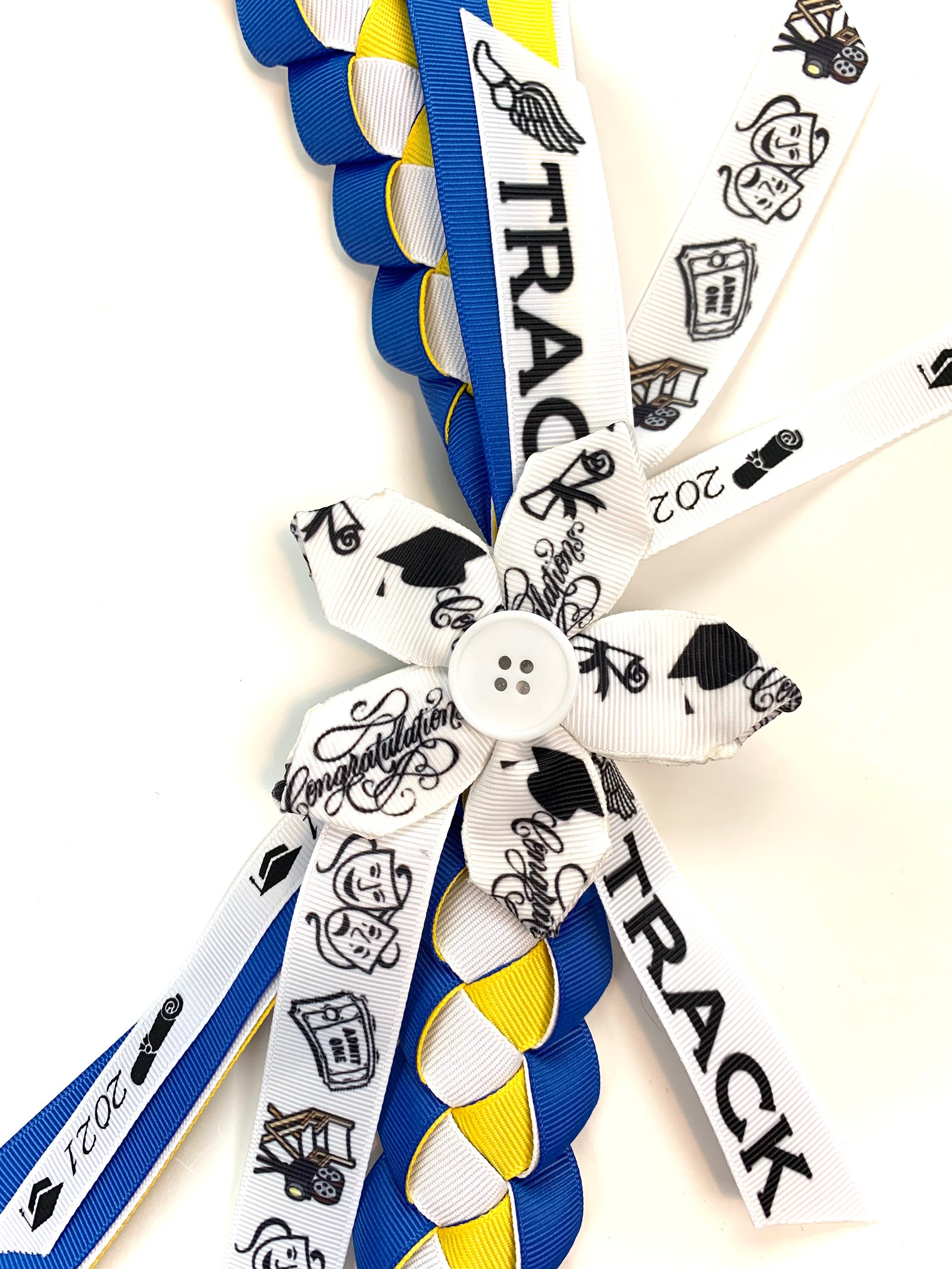 3 8 5 8 Ou 7 8 Custom Graduation Lei Avec Rubans Etsy