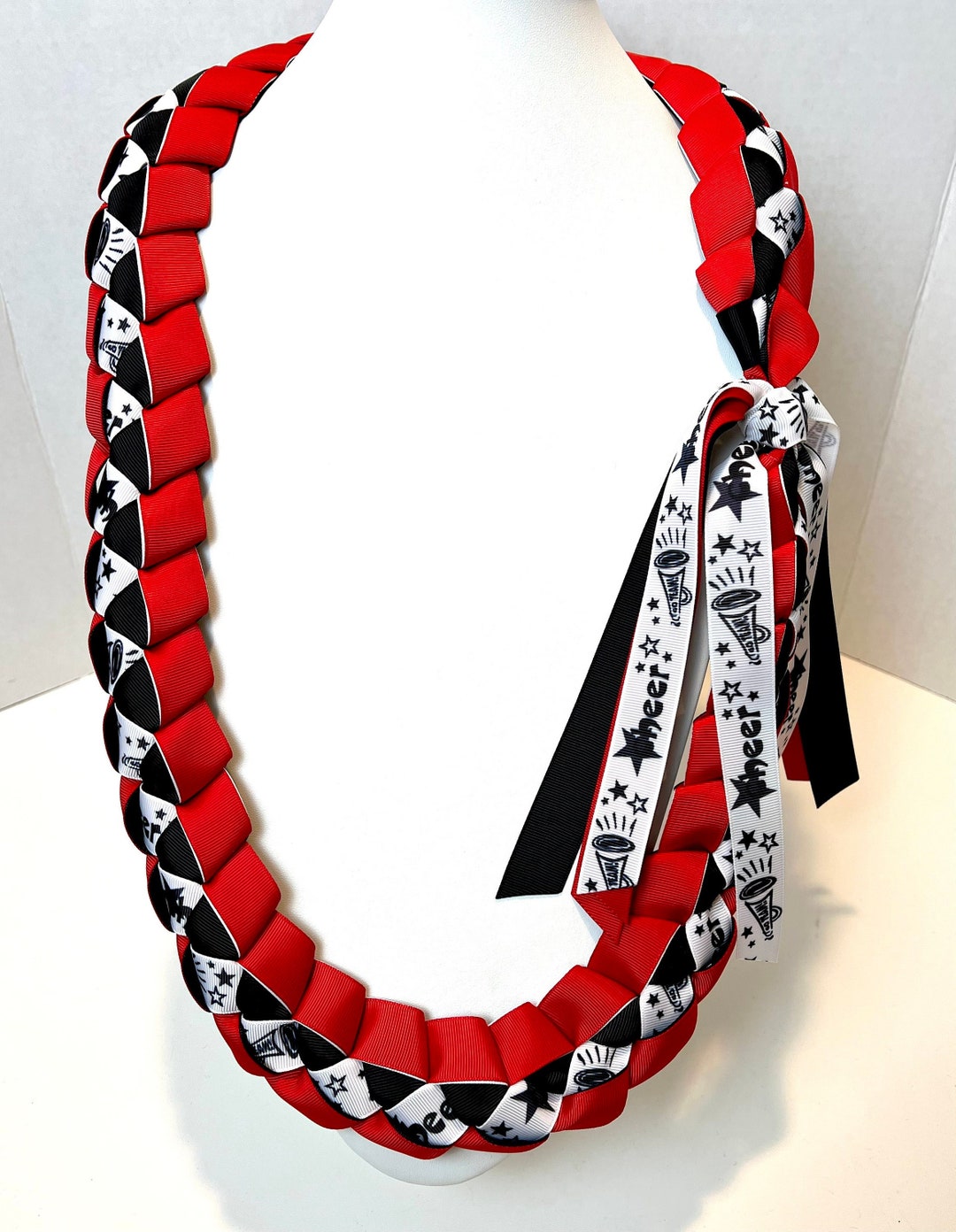 7/8” Cheer Ribbon Lei for Graduation, Senior Night, Awards Banquet With ...
