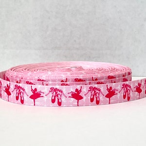 5/8 ”(16mm) rosa Ballerina-Ripsband. Perfekt zum Basteln, für Haarschleifen oder um Geschenke für deine Tänzerin oder Tanzlehrerin zu verschönern oder zu verschönern
