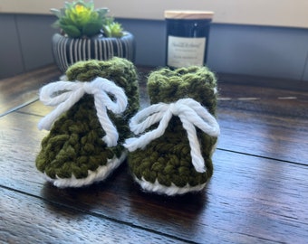 Chaussons bébé vert, Chaussures bébé vert