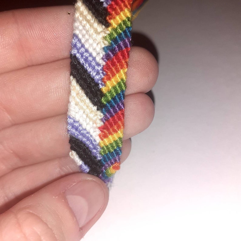 Half and half pride flag bracelet