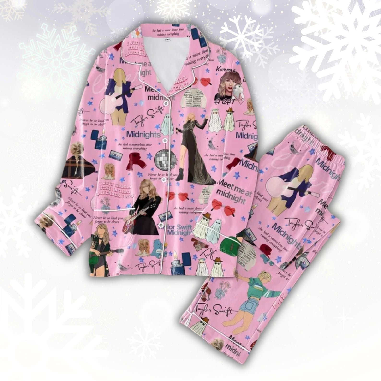 Discover The Eras Tour Taylor Pajamas Set, Music Pajamas Set, Family Matching Pajamas Set