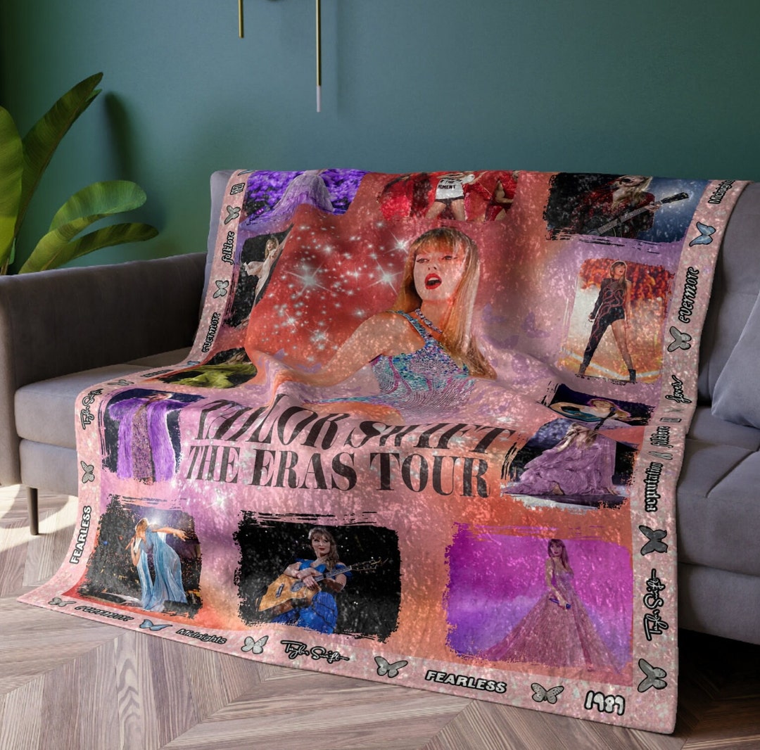 Swiftie Eras Tour Crush Velvet Blanket, Taylor 2023 Eras Tour Concert