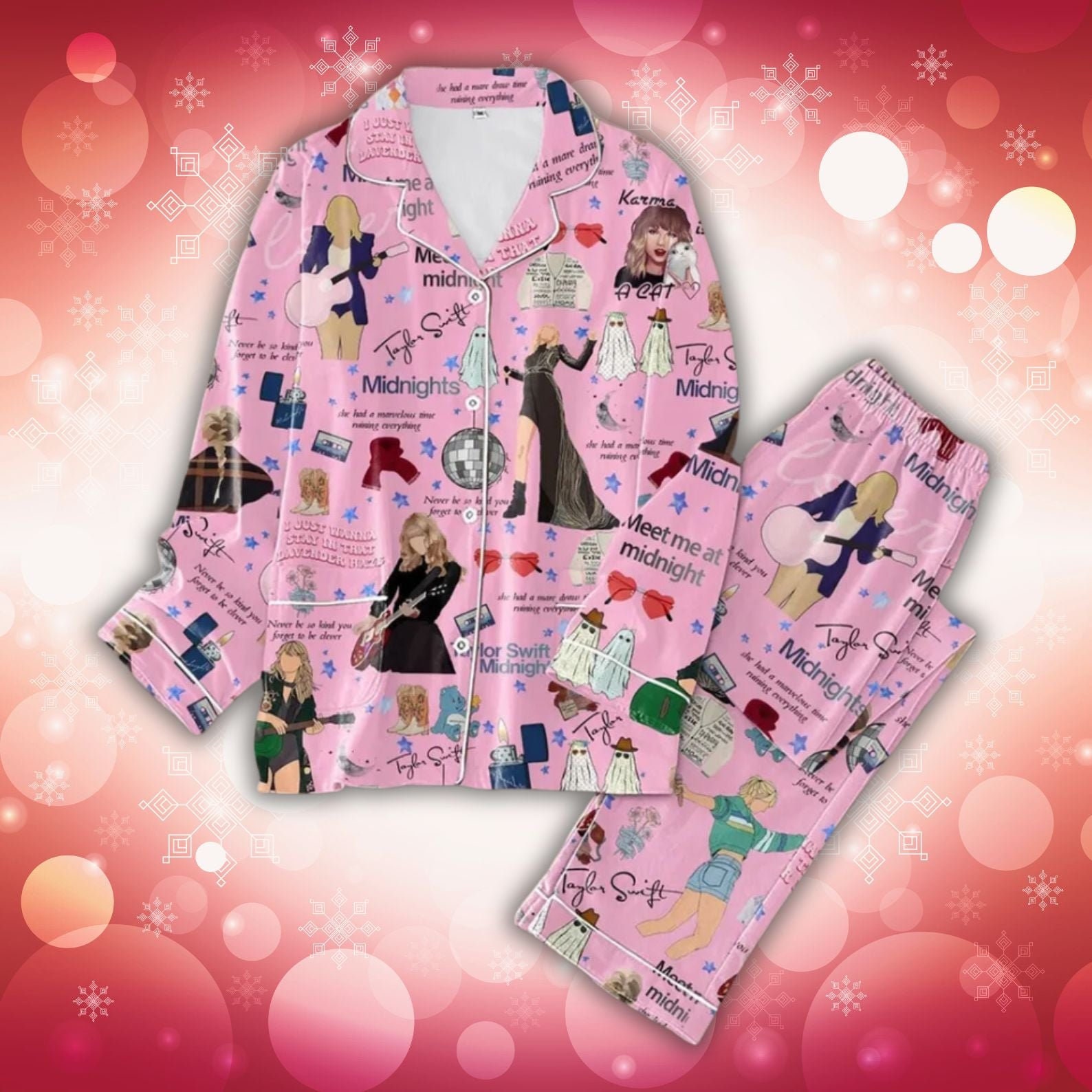 Discover The Eras Tour Taylor Pajamas Set, Music Pajamas Set, Family Matching Pajamas Set