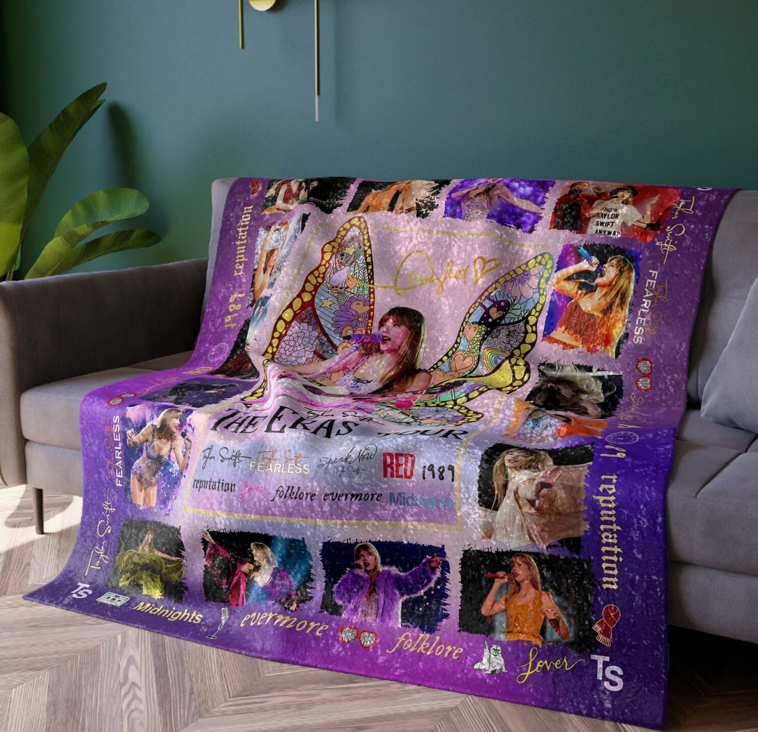 Taylor Eras Tour Crush Velvet 2024 Blanket, Taylor Swiftie Blanket