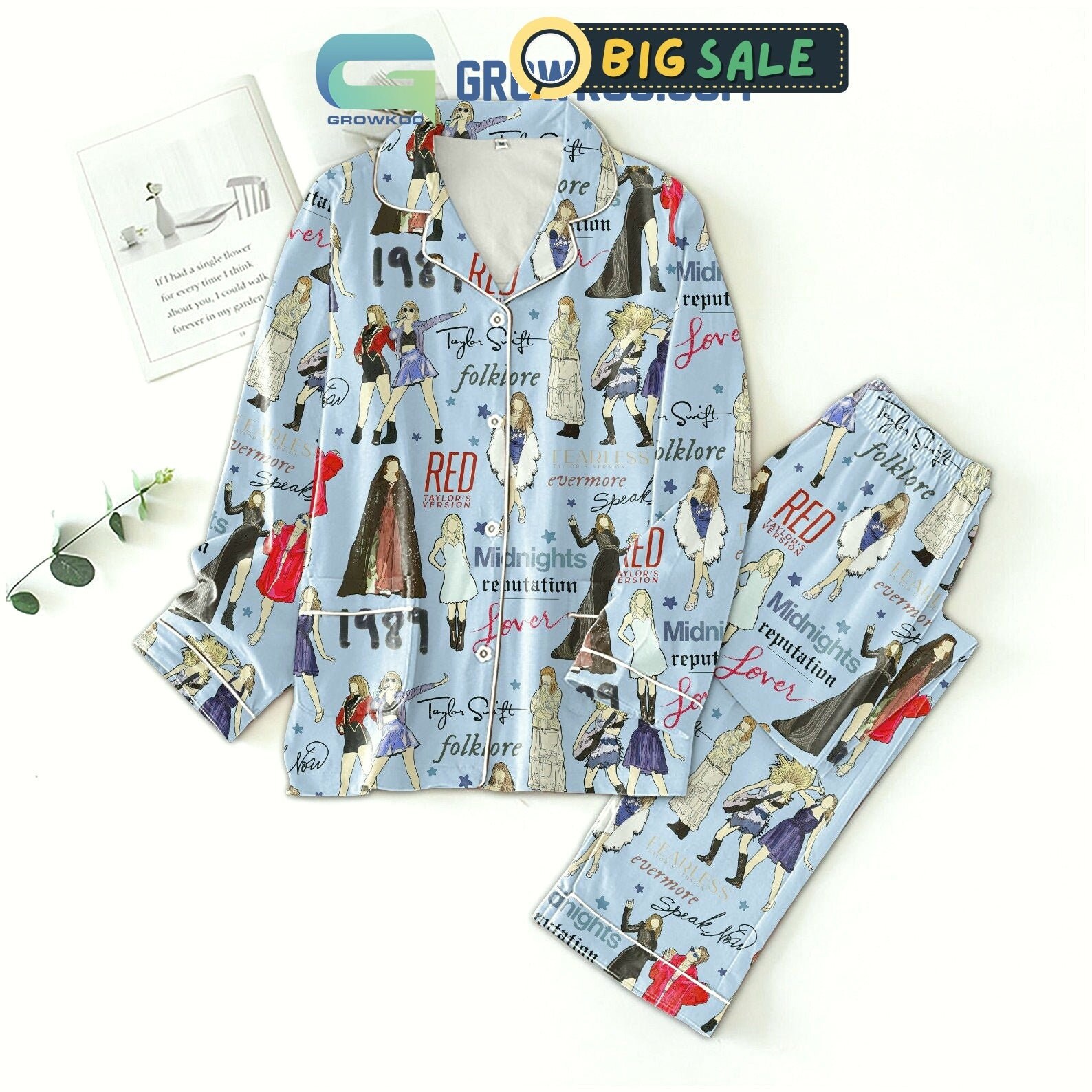 Discover The Eras Tour Taylor Pajamas Set, Music Pajamas Set, Family Matching Pajamas Set