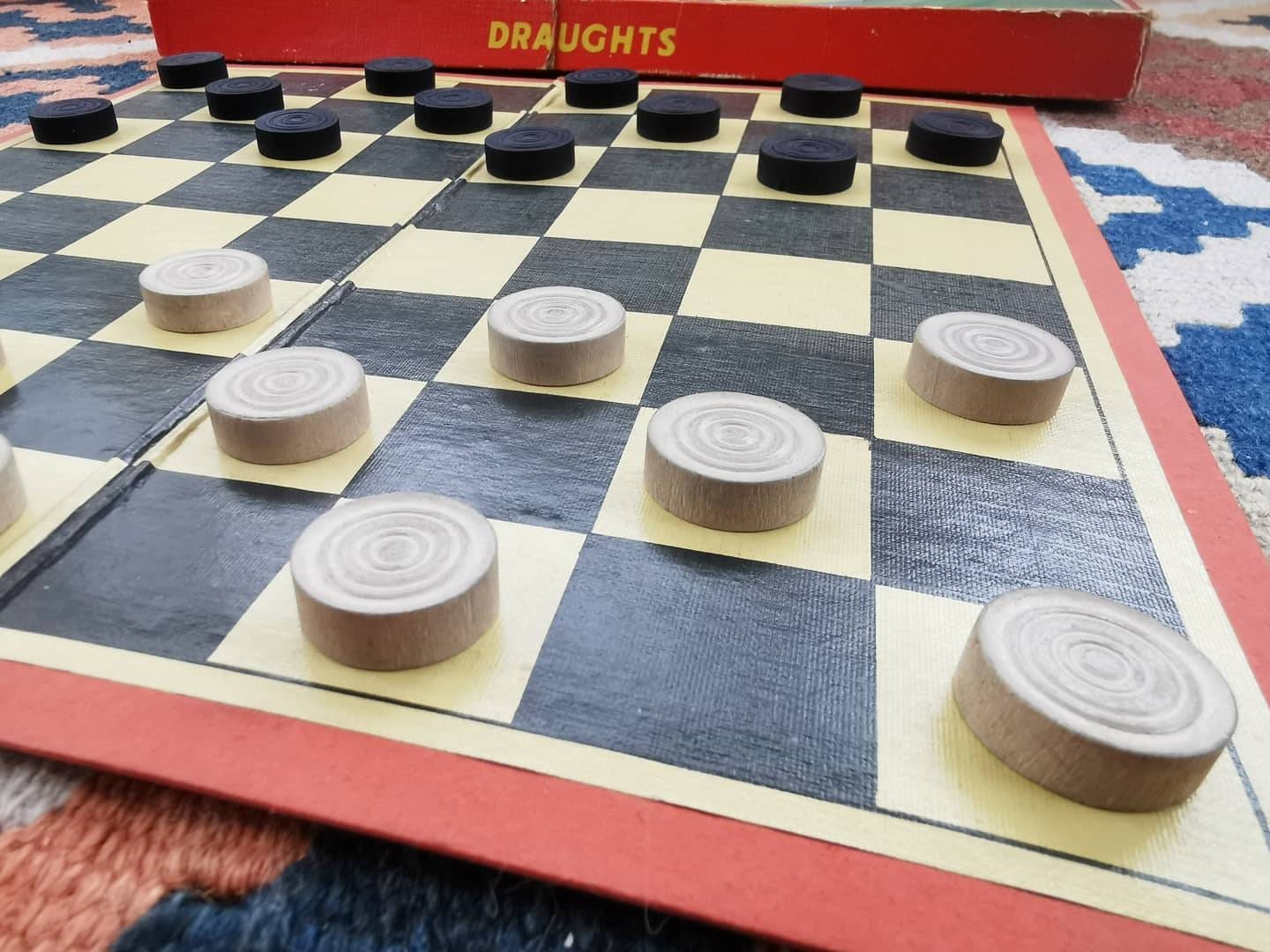 Vintage Draughts Board Game by Spears Games. 60's Games. Etsy