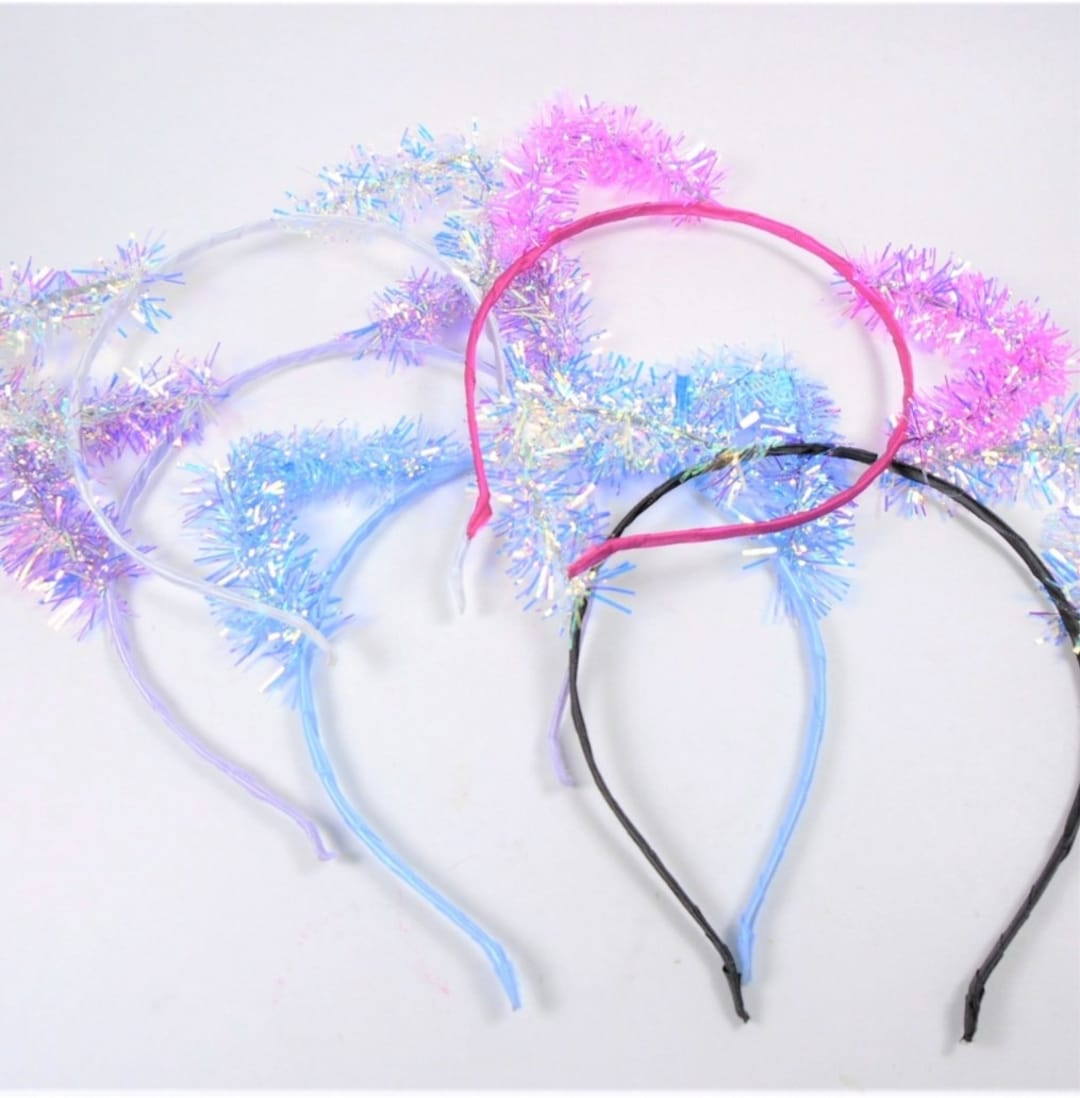 1 Trendy Tinsel Style Cat Ear Headband Etsy