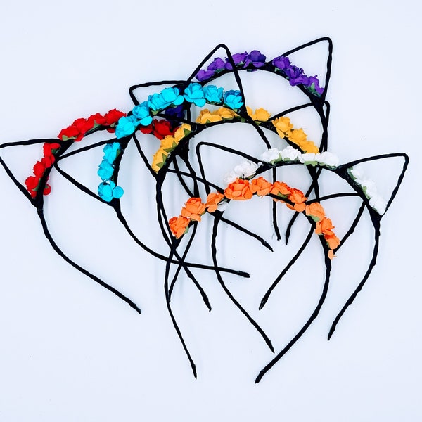 Floral Cat Ears Etsy
