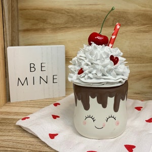 Mug Topper,Valentines Day Mug Topper, Valentine Tier Tray, Marshmallow Mug Toppers,Faux Whipped Valentine’s Day Topper, Rae Dunn