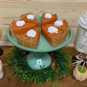 Faux Pumpkin Pie Slice | Fake Pie | Rae Dunn Inspired | Tiered Tray | Faux Pie Slice |Fall Decor | Faux Pie| Thanksgiving