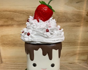 Strawberry Faux Whipped Mug Topper, Rae Dunn Inspired