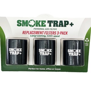 ECO Replacement Filter Cartridges For Smoke Trap + | Triple Replacement Filters - Zero Plastic Waste - Long Lasting 500+ Exhales (3)