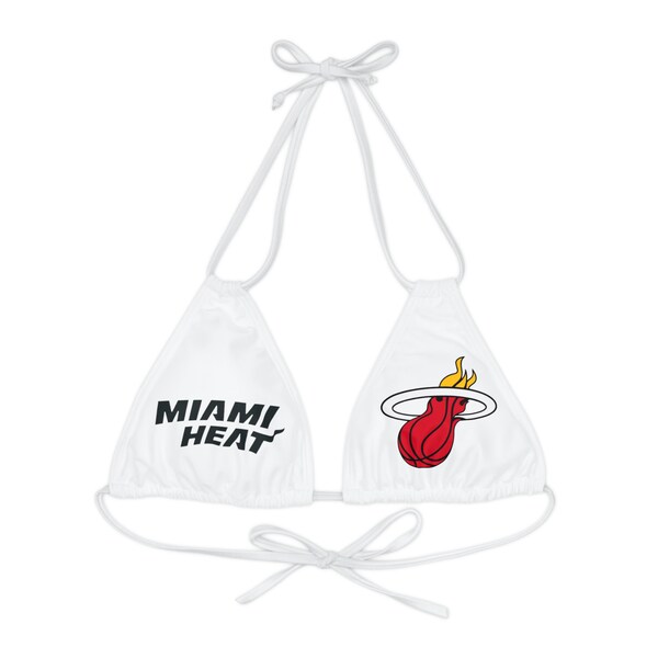 Miami Heat Strappy Triangle Bikini Top (AOP)