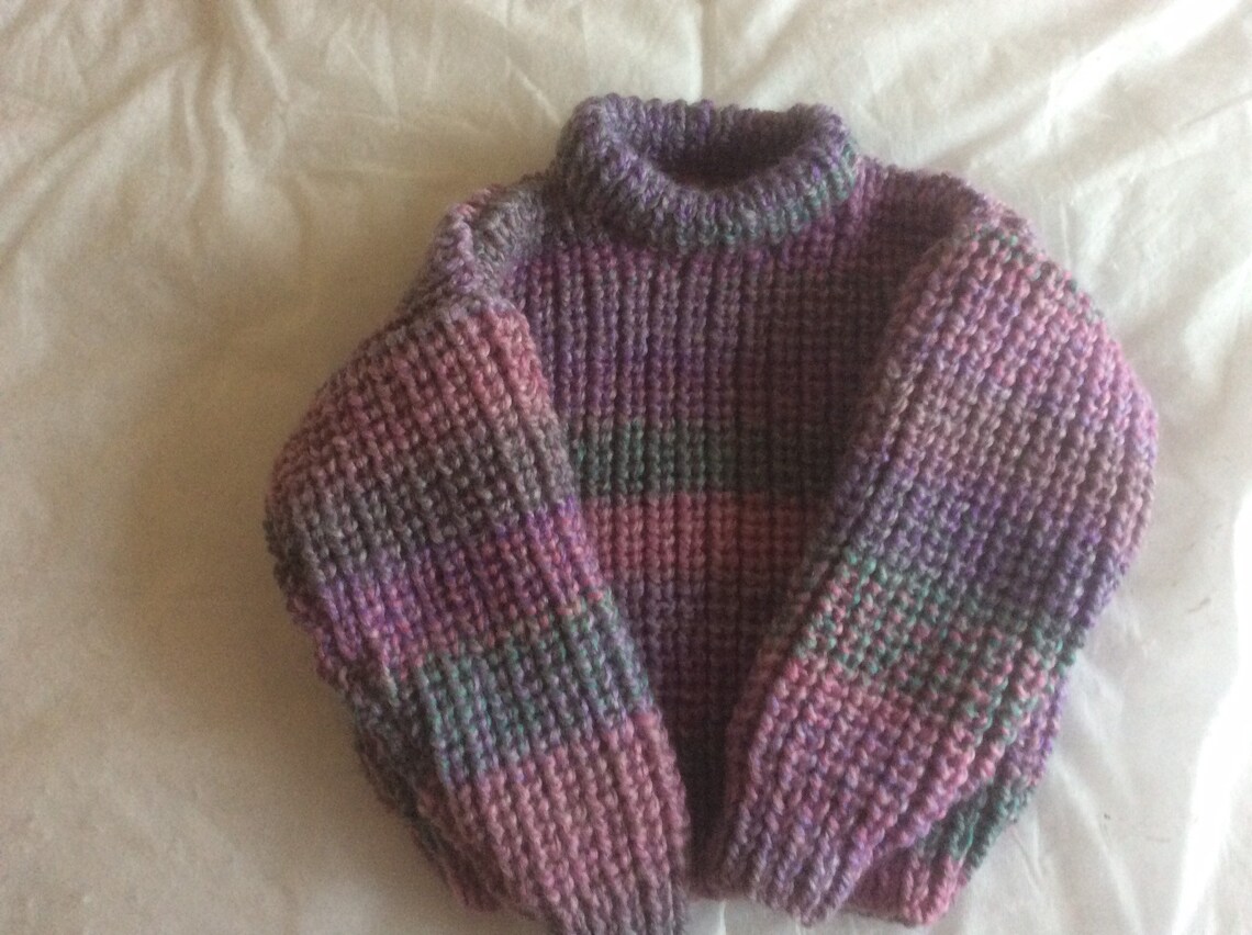 childs fishermans rib jumper pattern