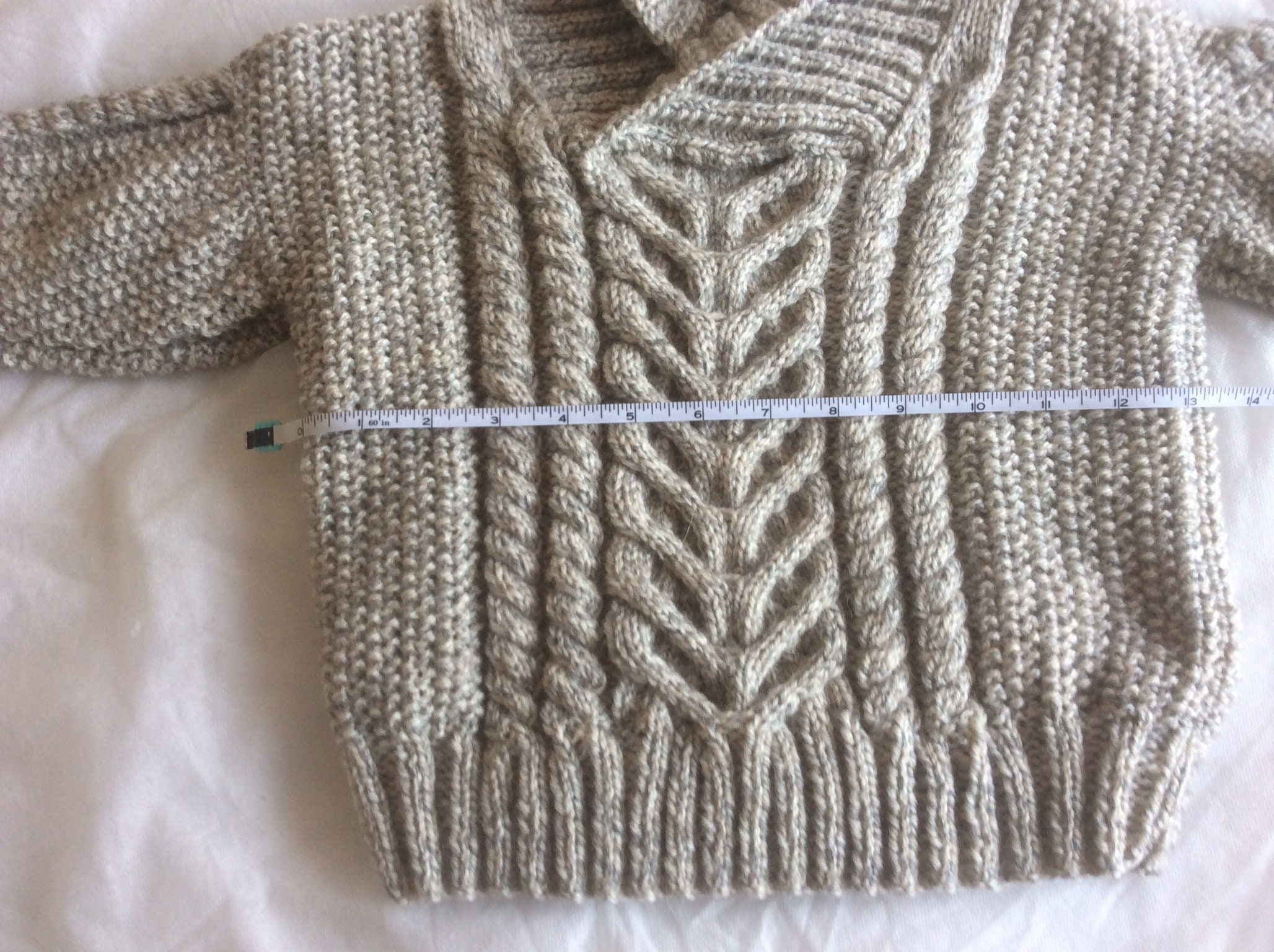 Hand knitted childs Aran jumper 1218 month Etsy
