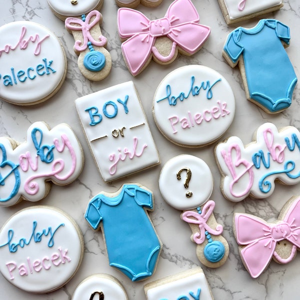 Gender Reveal Cookie Etsy